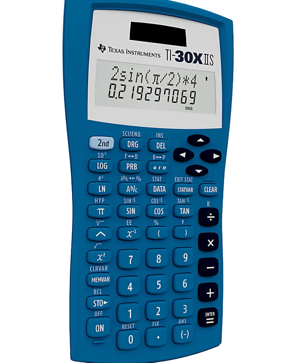 Texas Instruments® TI-30X IIS Solar Scientific Calculator, Blue