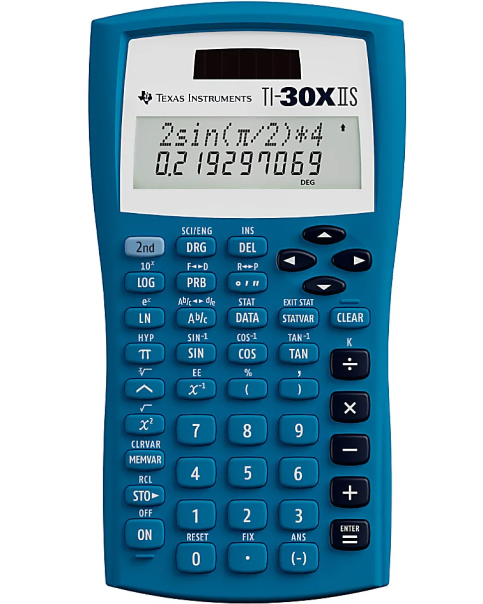Texas Instruments® TI-30X IIS Solar Scientific Calculator, Blue