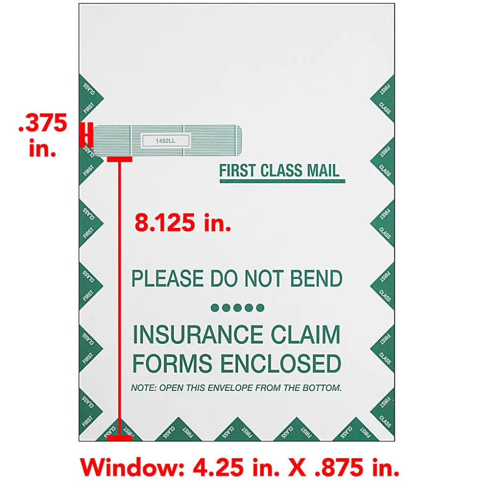 TFP Data Systems UB04 Hospital Claim Envelopes, Box Of 500