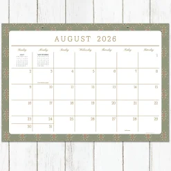 2026-2027, TF Publishing  Artisan Legacy Medium Desk Pad Monthly Blotter Calendar, 17" x 12", July 2026 to June 2027