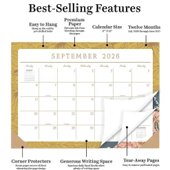 2026-2027, TF Publishing  Artisan Legacy Medium Desk Pad Monthly Blotter Calendar, 17