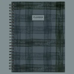 2026-2027, TF Publishing  Blue Flannel Medium Weekly Monthly Planner, 8" x 6.5", July 2026 to June 2027