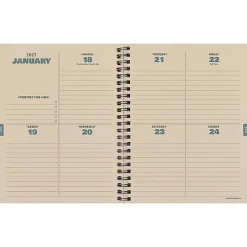 2026-2027, TF Publishing Blue Flannel Medium Weekly Monthly Planner, 8
