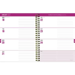 2026-2027, TF Publishing  Buds & Blooms Medium Weekly Monthly Planner, 8" x 6.5", July 2026 to June 2027