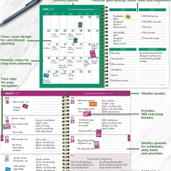 2026-2027, TF Publishing Buds & Blooms Medium Weekly Monthly Planner, 8