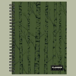 2026-2027, TF Publishing  Green Forest Medium Weekly Monthly Planner, 8" x 6.5", July 2026 to June 2027