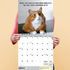 2026 TF Publishing Humor Monthly Wall Calendar, 12” x 12”, Corporate Cats, January To December