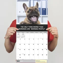 2026 TF Publishing Humor Monthly Wall Calendar, 12” x 12”, Desk Dogs, January To December