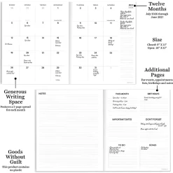2026-2027, TF Publishing  Linen Lines Large Monthly Planner, 11" x 9", July 2026 to June 2027