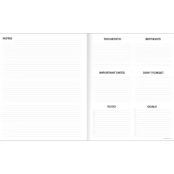 2026-2027, TF Publishing  Linen Lines Large Monthly Planner, 11