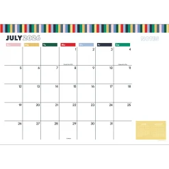 2026-2027, TF Publishing  Long Weekend Medium Desk Pad Monthly Blotter Calendar, 17" x 12", July 2026 to June 2027