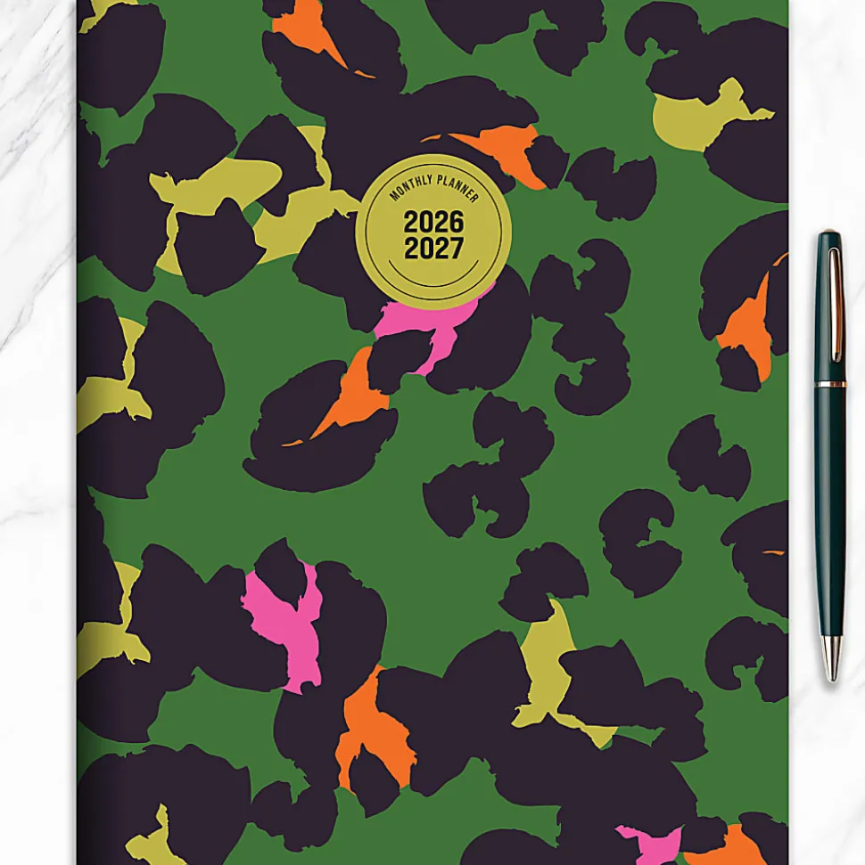 2026-2027, TF Publishing Lucky Leopard Large Monthly Planner, 11" x 9", July 2026 to June 2027