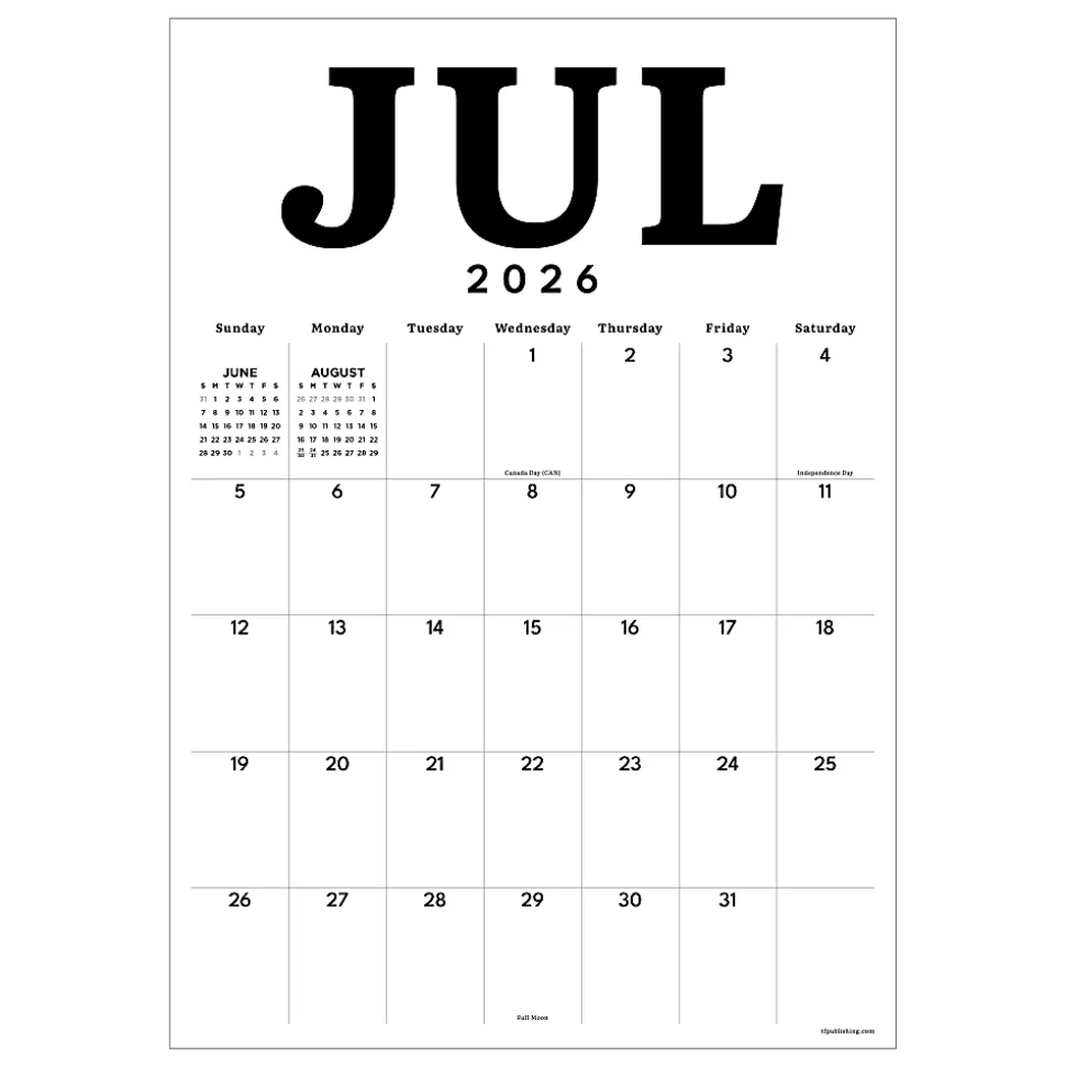 2026-2027, TF Publishing Medium Art Poster Wall Calendar, 12" x 17", July 2026 to June 2027