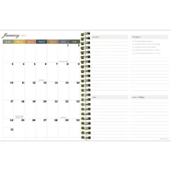 2026-2027, TF Publishing  Repeated Posies Medium Weekly Monthly Planner, 8" x 6.5", July 2026 to June 2027