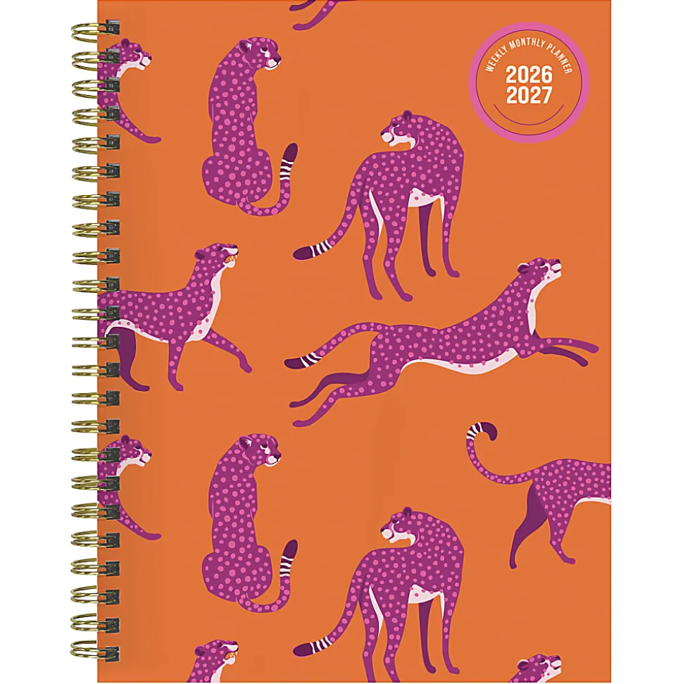 2026-2027, TF Publishing Spicy Cat Medium Weekly Monthly Planner, 8" x 6.5", July 2026 to June 2027