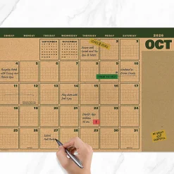 2026-2027, TF Publishing  Trail + Timber Medium Desk Pad Monthly Blotter Calendar, 17" x 12", July 2026 to June 2027