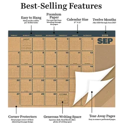 2026-2027, TF Publishing  Trail + Timber Medium Desk Pad Monthly Blotter Calendar, 17