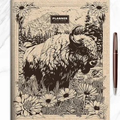 2026-2027, TF Publishing  Wild Bison Large Monthly Planner, 11" x 9", July 2026 to June 2027