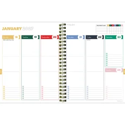 2026-2027, TF Publishing Yellow Linen Medium Weekly Monthly Planner, 8