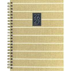 2026-2027, TF Publishing Yellow Linen Medium Weekly Monthly Planner, 8