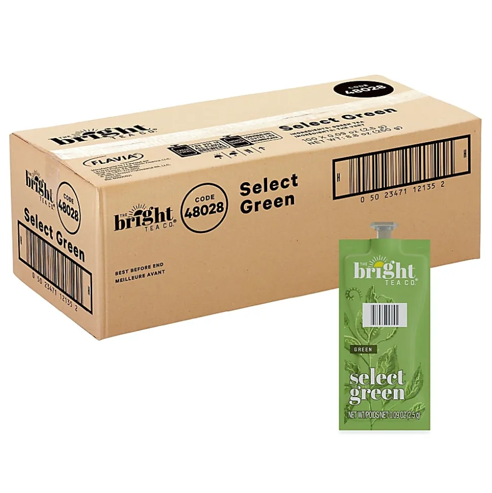The Bright Tea Co.™ Select Green Tea, Single-Serve Freshpacks, 0.25 Oz, Box Of 100