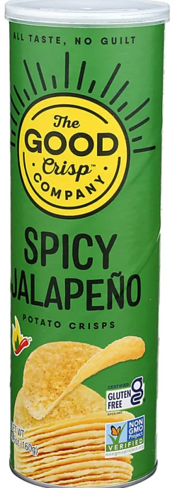 The Good Crisp Company Potato Crisps, Spicy Jalapeno, 5.6 Oz, Total Qty 8