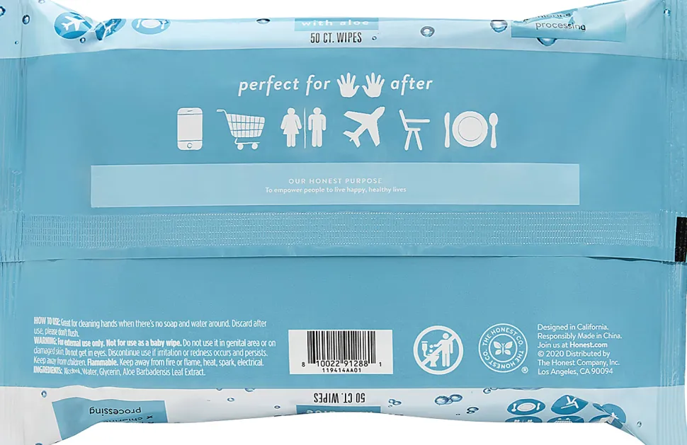 The Honest Company Sanitizing Wipes, Unscented, Case Of 50 Wipes