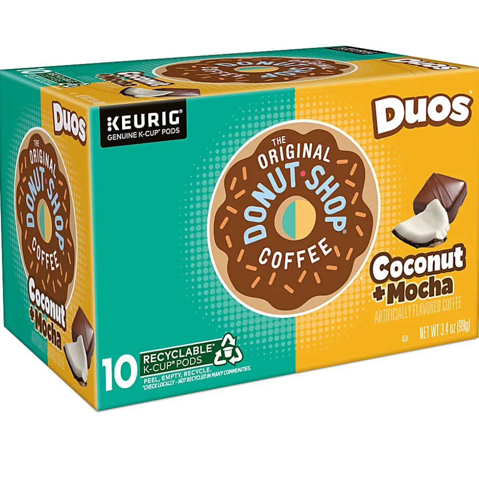 The Original Donut Shop Duos Coconut + Mocha Keurig Single-Serve K-Cup Pods, Pack Of 10 Pods