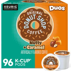 The Original Donut Shop Duos Nutty + Caramel Keurig Single-Serve K-Cup Pods, Medium Roast, 24 Pods Per Pack, Case Of 4 Packs
