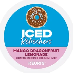 The Original Donut Shop Iced Refresher Keurig Single Serve K-Cup® Pods, 12.6 Oz, Mango Dragonfruit Lemonade Flavor, Box Of 20 Pods