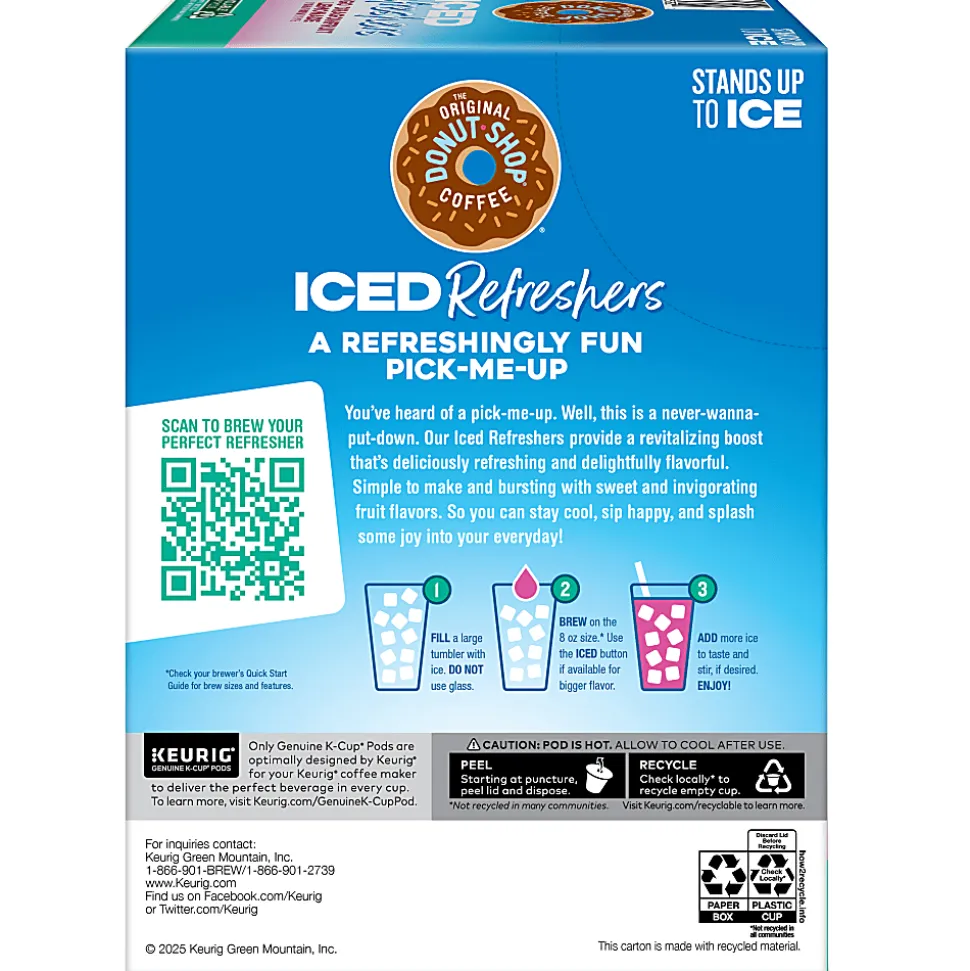 The Original Donut Shop Iced Refresher Keurig Single Serve K-Cup® Pods, 12.6 Oz, Mango Dragonfruit Lemonade Flavor, Box Of 20 Pods