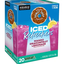 The Original Donut Shop Iced Refresher Keurig Single Serve K-Cup® Pods, 12.6 Oz, Mango Dragonfruit Lemonade Flavor, Box Of 20 Pods