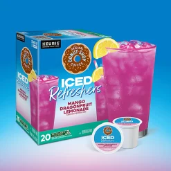 The Original Donut Shop Iced Refresher Keurig Single Serve K-Cup® Pods, 12.6 Oz, Mango Dragonfruit Lemonade Flavor, Box Of 20 Pods