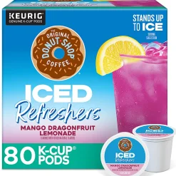 The Original Donut Shop Iced Refreshers Keurig Single Serve K-Cup Pods, Mango Dragonfruit Lemonade, 20 Pods Per Pack, Case Of 4 Packs