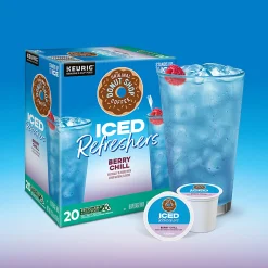 The Original Donut Shop Iced Refreshers, Berry Chill, Brew Over Ice Single Serve Keurig K-Cup Pods, 80 Count (4 Packs of 20)