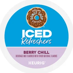 The Original Donut Shop Iced Refreshers, Berry Chill, Brew Over Ice Single Serve Keurig K-Cup Pods, 80 Count (4 Packs of 20)