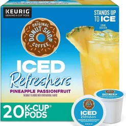 The Original Donut Shop Iced Refreshers, Pineapple Passionfruit Flavor, Box of 20 K-Cup® Pods