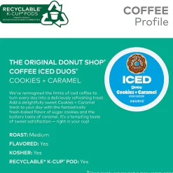 The Original Donut Shop® K-Cup Iced Duos Cookies & Caramel Medium Roast Coffee K-Cups, Box Of 24 K-Cups