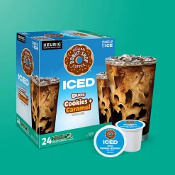 The Original Donut Shop® K-Cup Iced Duos Cookies & Caramel Medium Roast Coffee K-Cups, Box Of 24 K-Cups