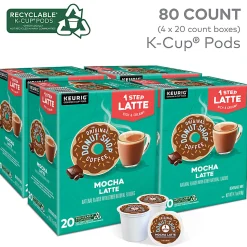 The Original Donut Shop One Step Mocha Latte Keurig Single-Serve K-Cup Pods, 20 Pods Per Pack, Case Of 4 Packs