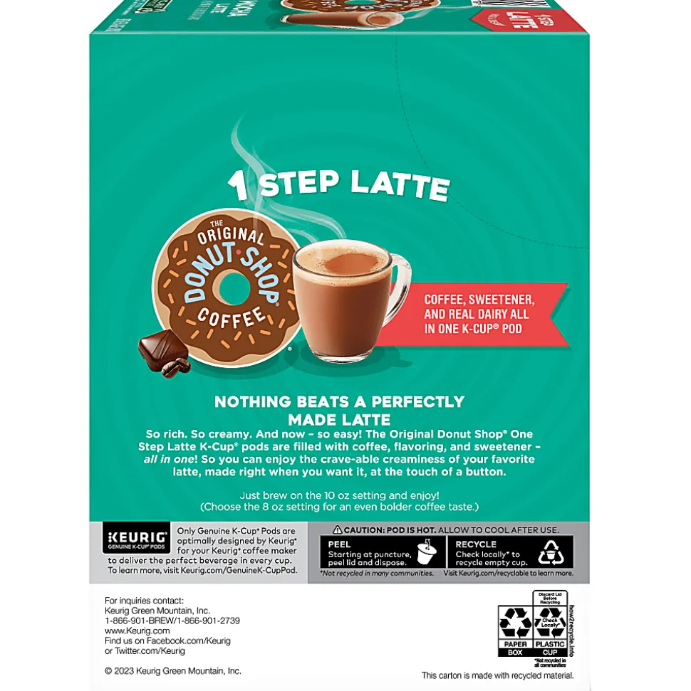 The Original Donut Shop One Step Mocha Latte Keurig Single-Serve K-Cup Pods, 20 Pods Per Pack, Case Of 4 Packs