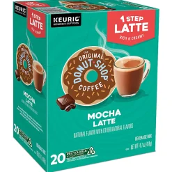 The Original Donut Shop One Step Mocha Latte Keurig Single-Serve K-Cup Pods, 20 Pods Per Pack, Case Of 4 Packs