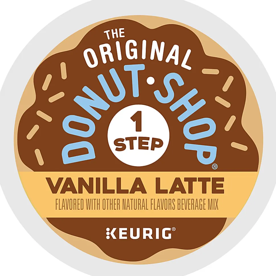 The Original Donut Shop One Step Vanilla Latte Keurig Single-Serve Coffee K-Cup Pods, 20 Pods Per Pack, Case Of 4 Packs