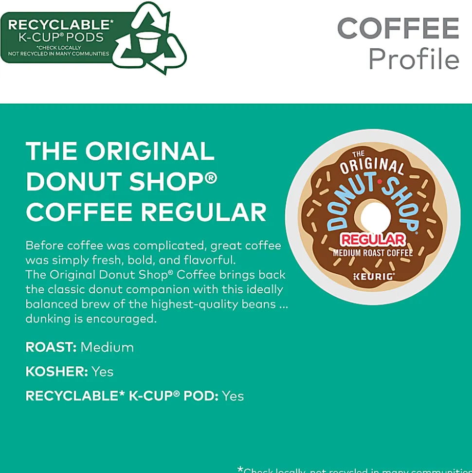 The Original Donut Shop® Regular Coffee Single-Serve K-Cup®, Pack of 70 Pods