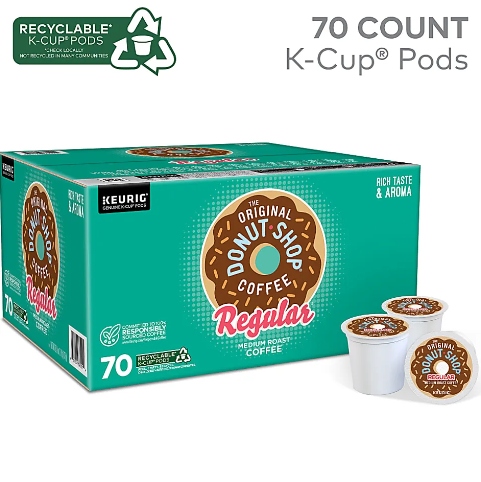 The Original Donut Shop® Regular Coffee Single-Serve K-Cup®, Pack of 70 Pods