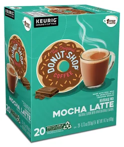 The Original Donut Shop® Single-Serve K-Cup®, 1-Step Mocha Latte, Carton of 20