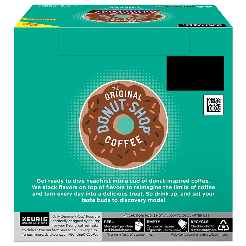 The Original Donut Shop Snickers Coffee Keurig Single Serve K-Cup Pods, Light Roast, Box Of 48 Pods
