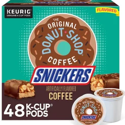The Original Donut Shop Snickers Coffee Keurig Single Serve K-Cup Pods, Light Roast, Box Of 48 Pods