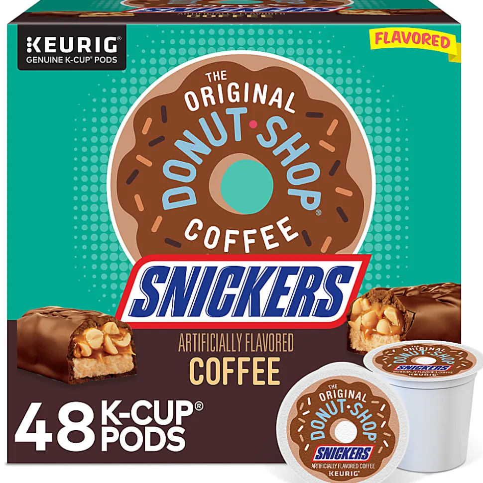 The Original Donut Shop Snickers Coffee Keurig Single Serve K-Cup Pods, Light Roast, Box Of 48 Pods