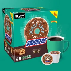 The Original Donut Shop Snickers Coffee Keurig Single Serve K-Cup Pods, Light Roast, Box Of 48 Pods